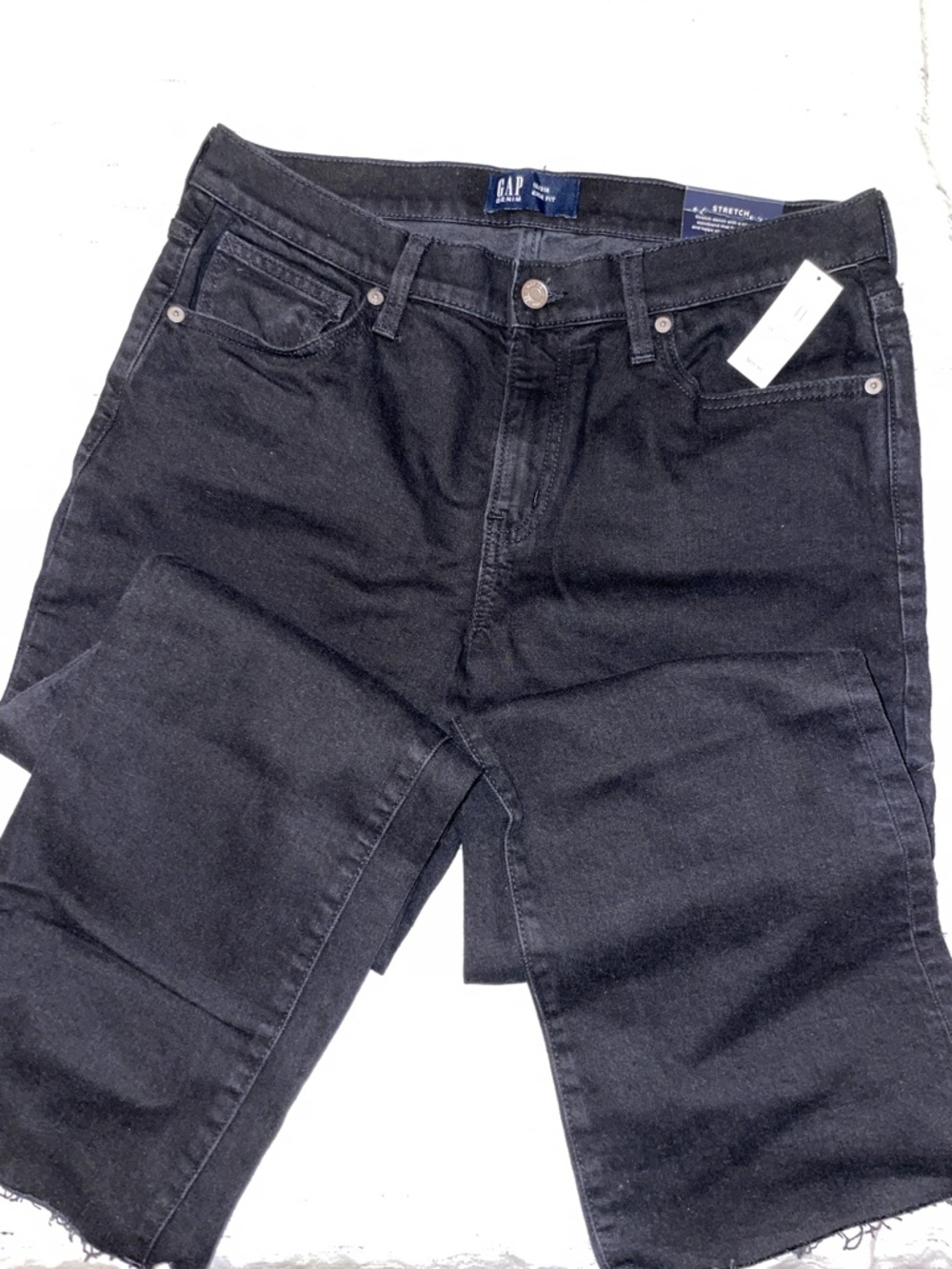 GAP Women’s Kick Fit Black Washed Jeans NWT Size 12 (31) - Picture 2 of 5